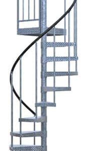 galvanized spiral stair kit render