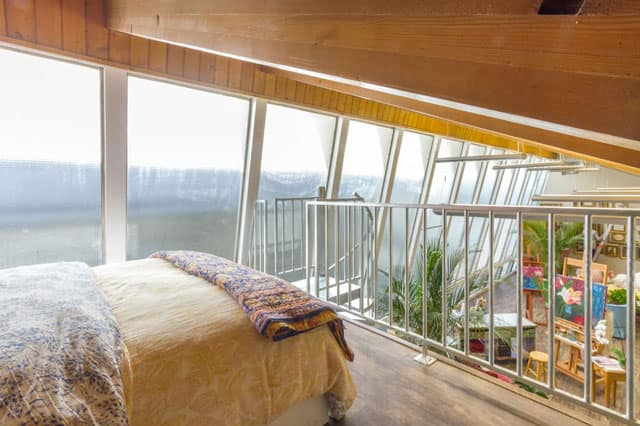 trendy bedroom loft in studio