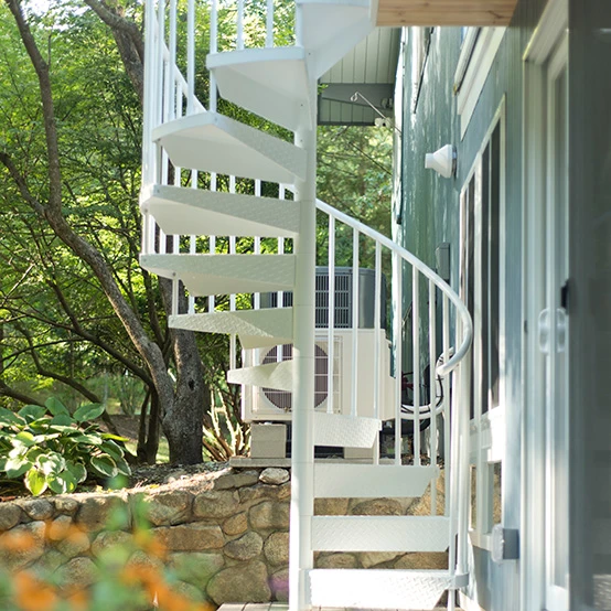 maintenance free outdoor aluminum spiral stair