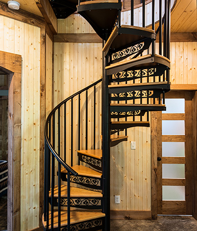 basement-metal-spiral-staircase