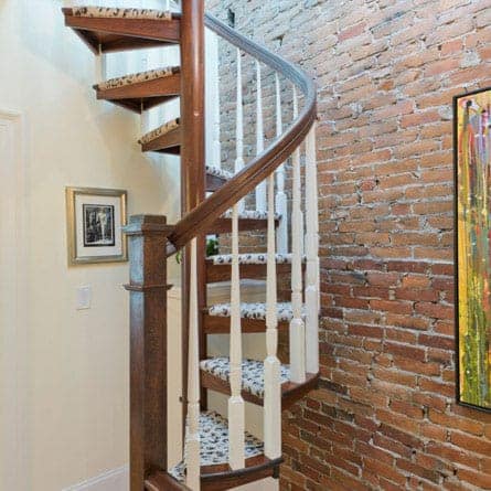 solid wood compact spiral staircase