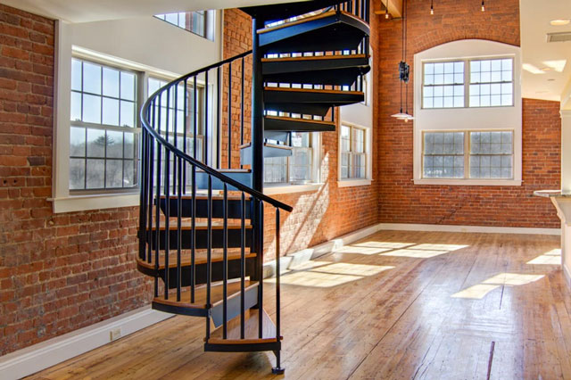 The Downtown (Indoor Steel Modern Apartment Loft Spiral Stairs)