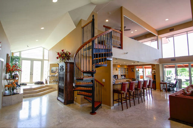 The Tuscan (Indoor Forged Iron Rustic Spiral Stairs)