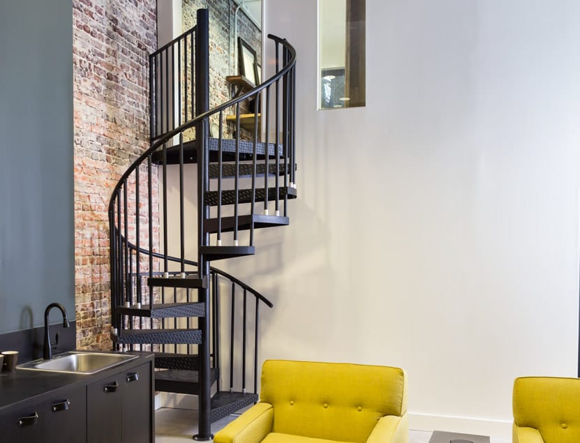 The Metropolitan (Indoor Steel Black Apartment Spiral Stairs)