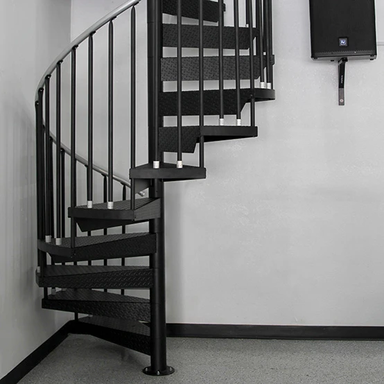 garage steel spiral staircase