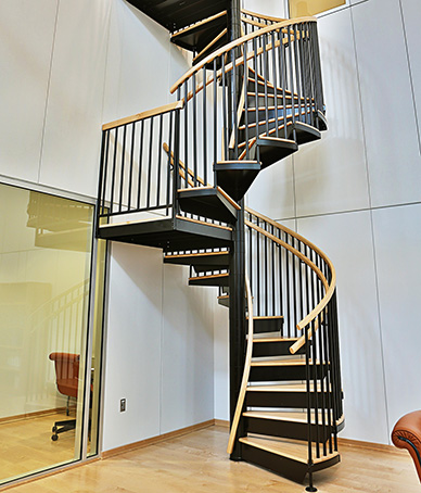 commercial office spiral staircase
