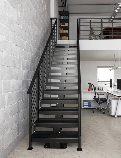 all steel modular floating staircase kit