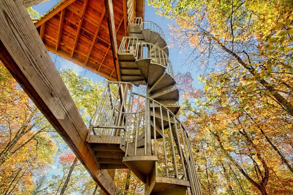 zipline galvanized spiral staircase