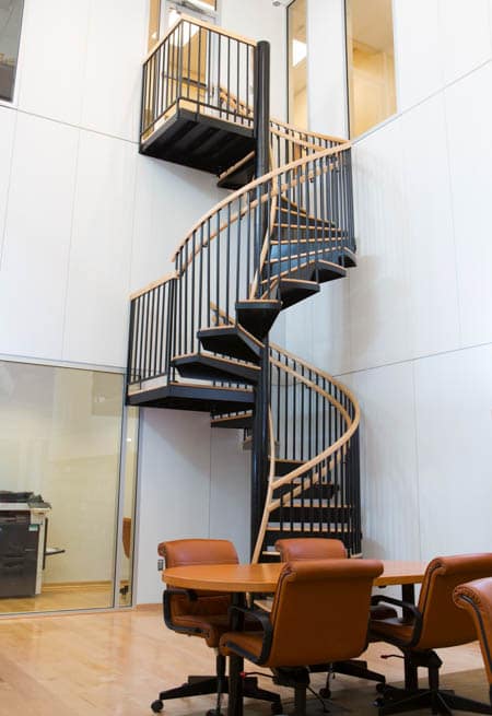 code compliant resting platforms interior office stair