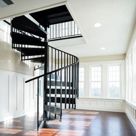condo powder coated steel spiral staircase
