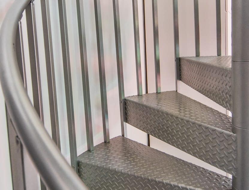 code compliant industrial spiral stair