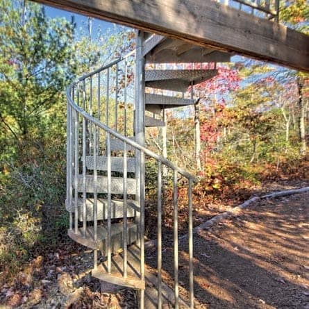 weatherproof zip line galvanized spiral stair