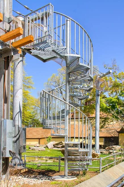 custom design outdoor galvanized spiral stair