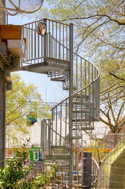 philadelphia zoo galvanized spiral stair