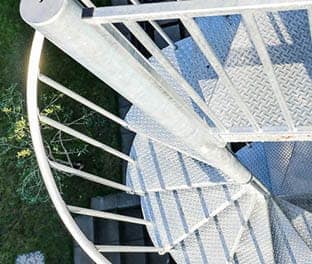 durable outdoor galvanized spiral stair