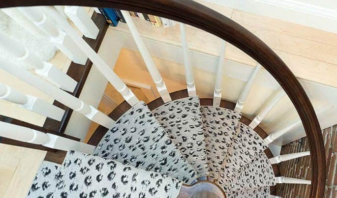 custom design solid wood spiral staircase