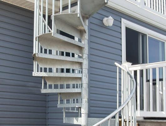 durable beach house galvanized steel spiral staircase