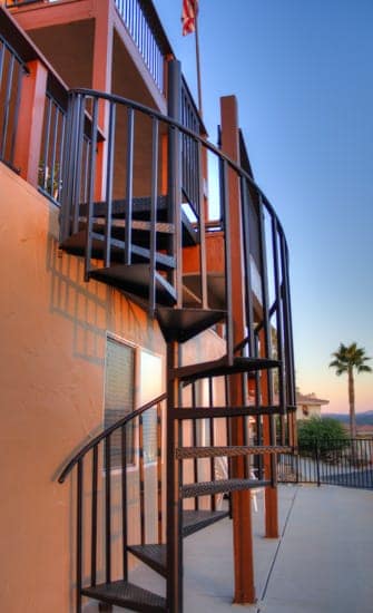 aluminum spiral staircase kit deck