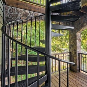 custom designed aluminum spiral staircase