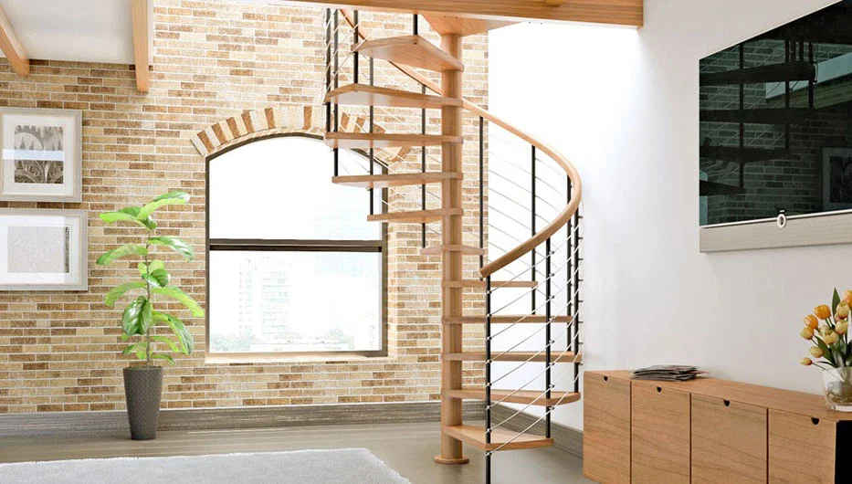 The Passport (Indoor Wood Loft Spiral Stairs)