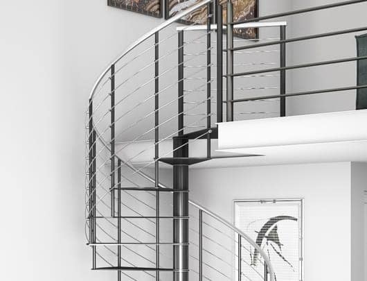 sleek metal spiral stair kit