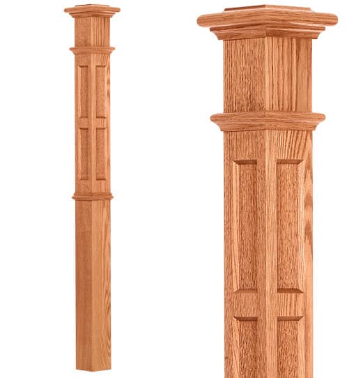Rectangle Inlay Inter. Box Newel