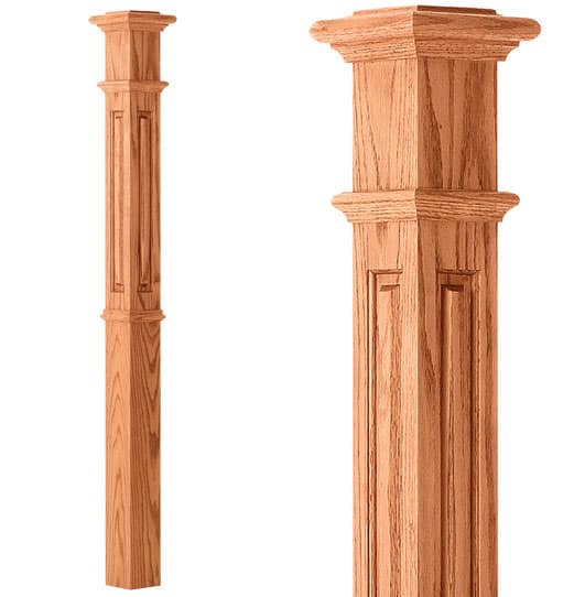 Raised Panel Inter. Box Newel