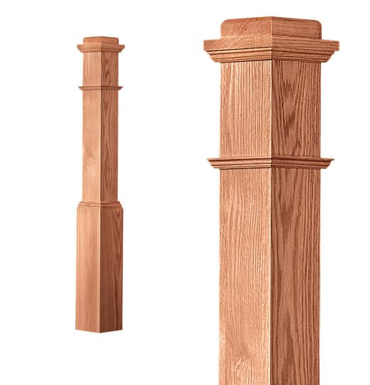 Traditional Style Box Newel