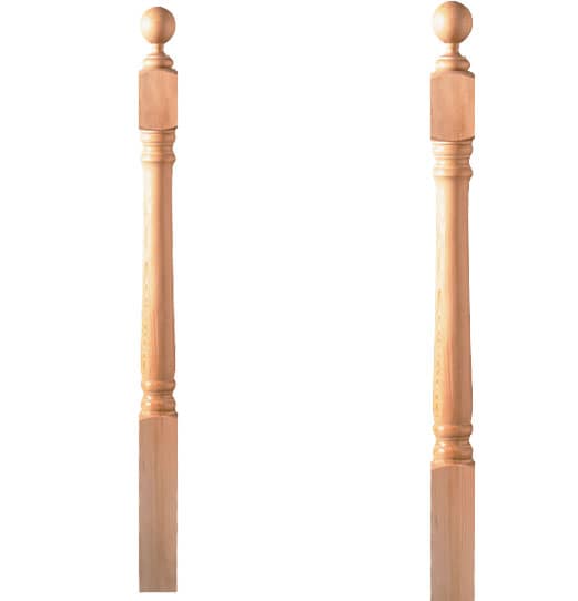 Longest Utility Newel - Hemlock