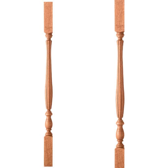 1-3/4" Square Top Fluted Baluster