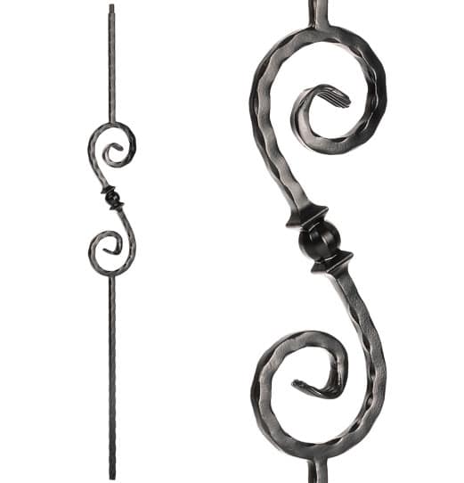Ball Scroll Baluster - 9/16" X 44"