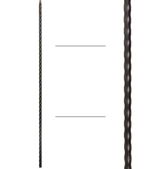 Hammered Edge Plain Baluster - 9/16" X 44"