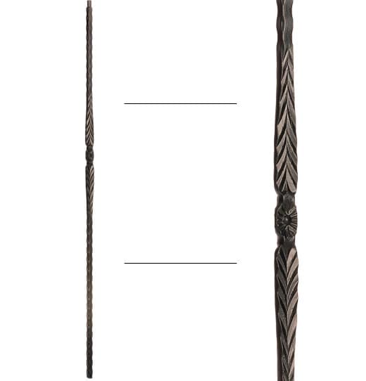 Flower and Arrows Baluster - 9/16" X 44"