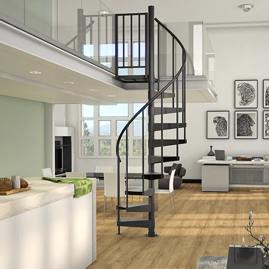 smooth steel tread diy installation spiral stair