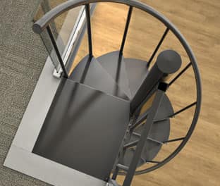 steel spiral staircase kit options