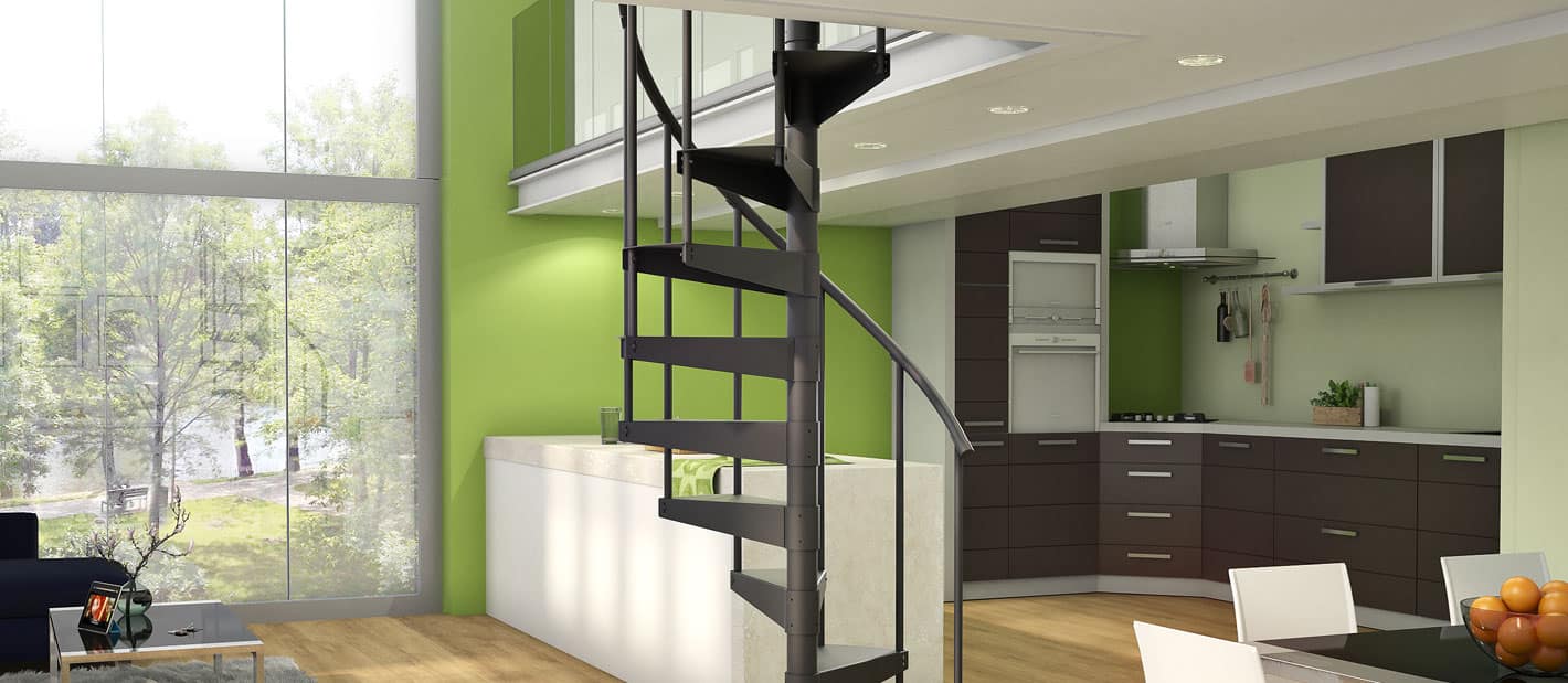 affordable steel spiral stair
