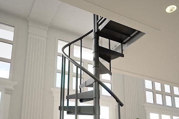 simple steel spiral staircase