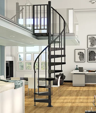 Steel Floating Stairs, Prefabricated DIY Metal Stairs