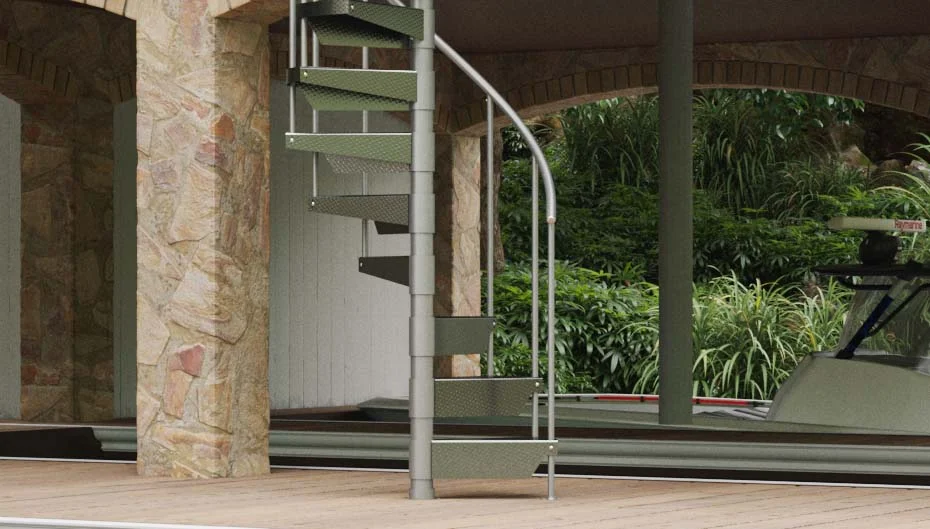 adjustable aluminum spiral staircase