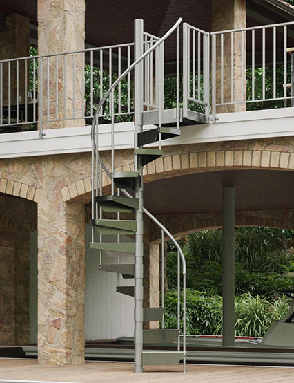 the lakeside spiral staircase - outdoor mill aluminum spiral staircase