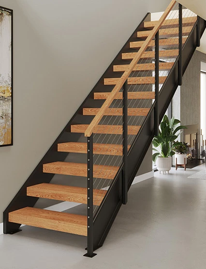 The Summit Floating Stair - Side Stringer Floating Stair