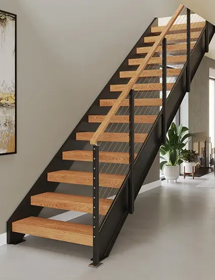 The Summit Floating Stair - Side Stringer Floating Stair