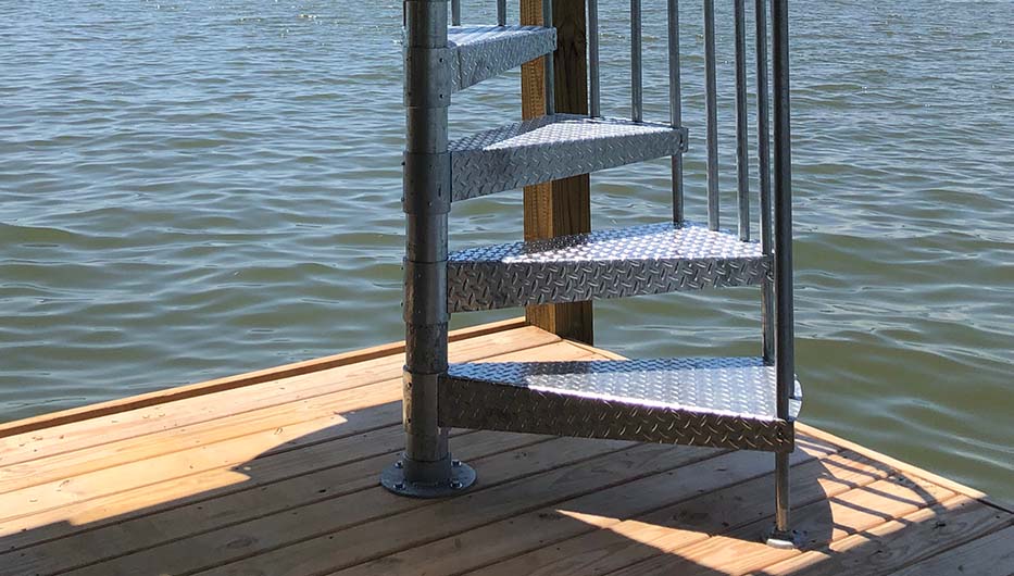 The Weekender Spiral Stair - Diamond Plate Treads
