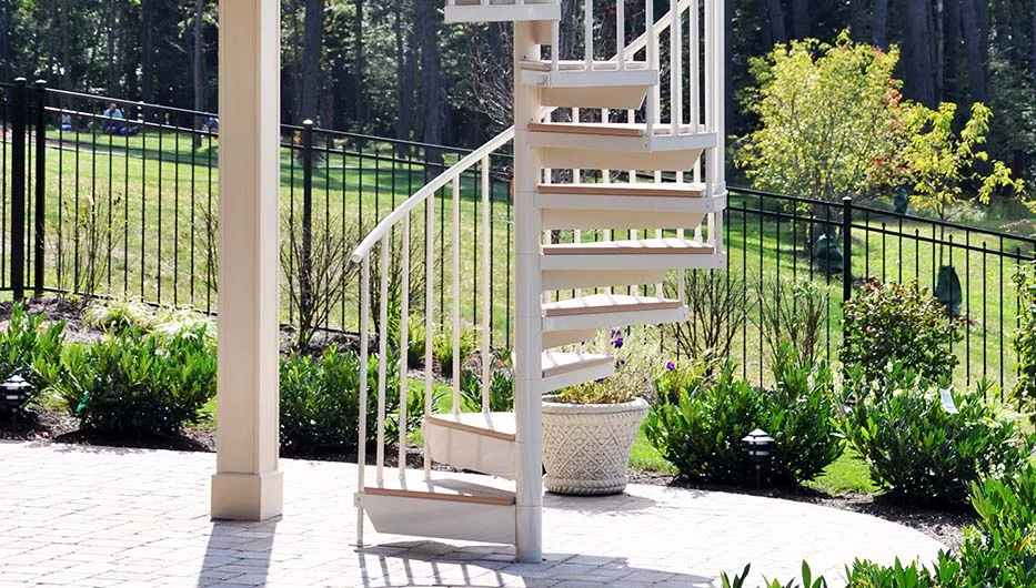 Custom Color Outdoor Spiral Stair - Aluminum
