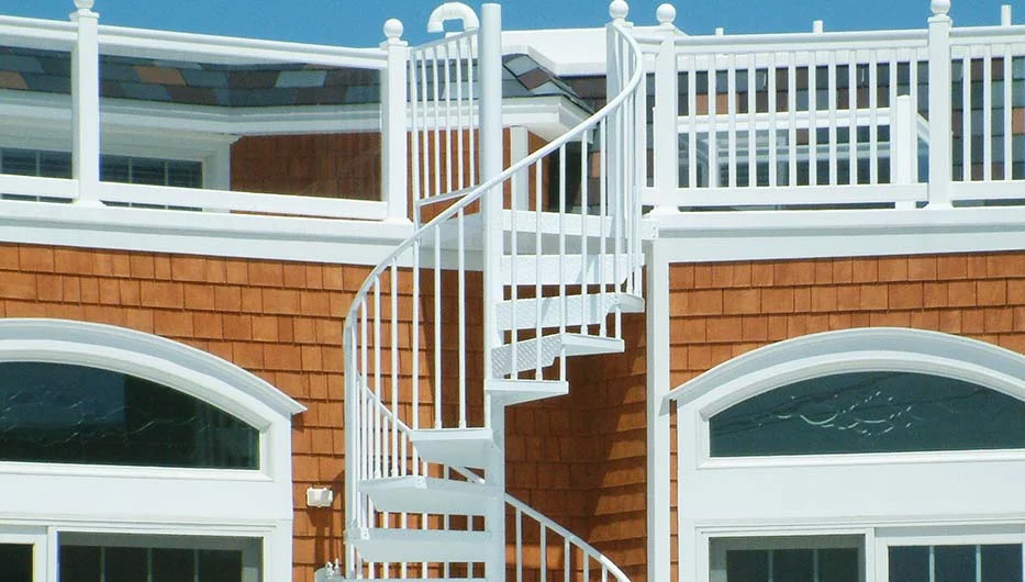 The Nantucket Spiral Stair - Weatherproof Finishes