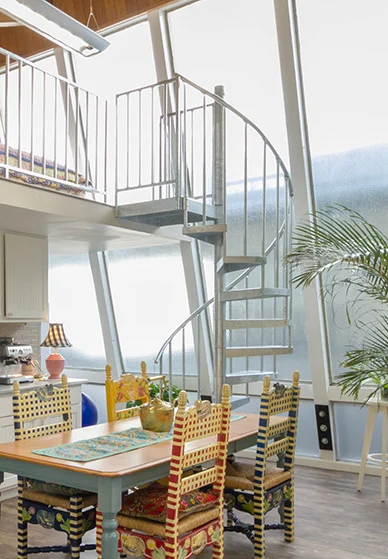 loft spiral staircase card