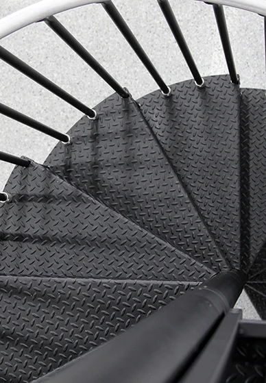 steel spiral staircase card