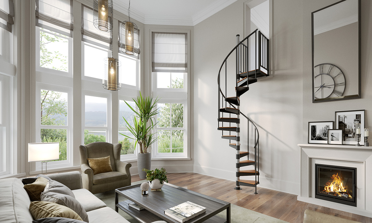 quick ship in stock economy budget spiral staircase kit