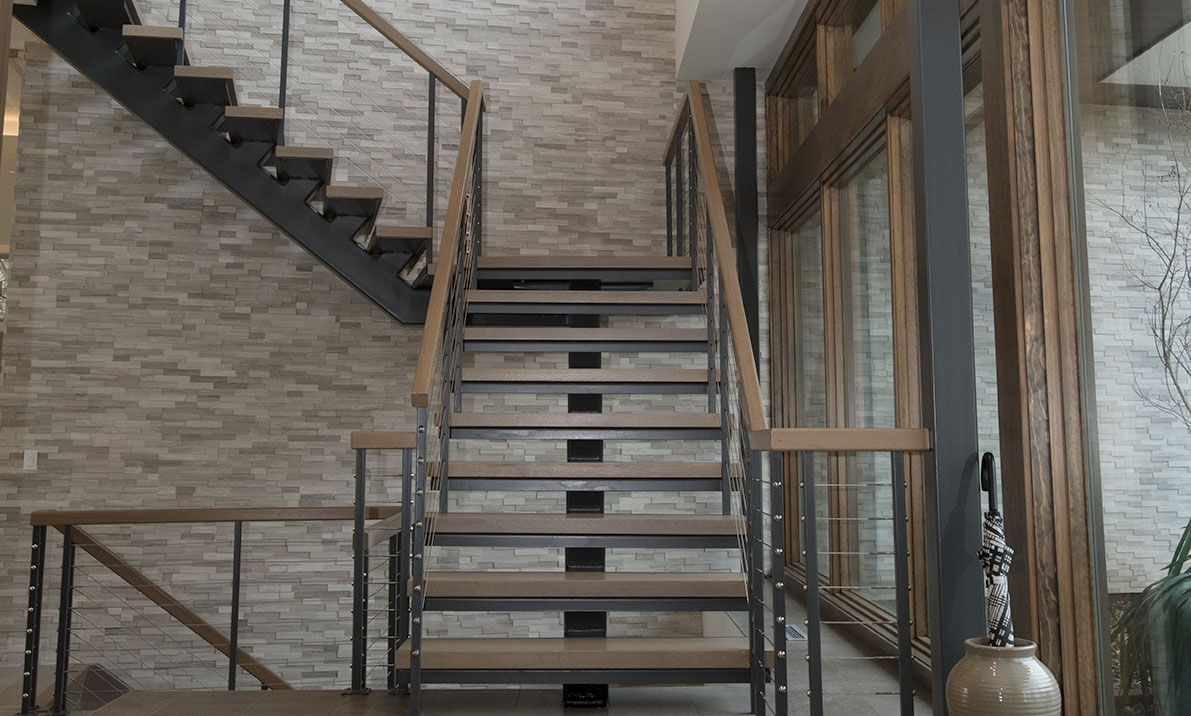 interior mono stringer floating stair design inspiration gallery