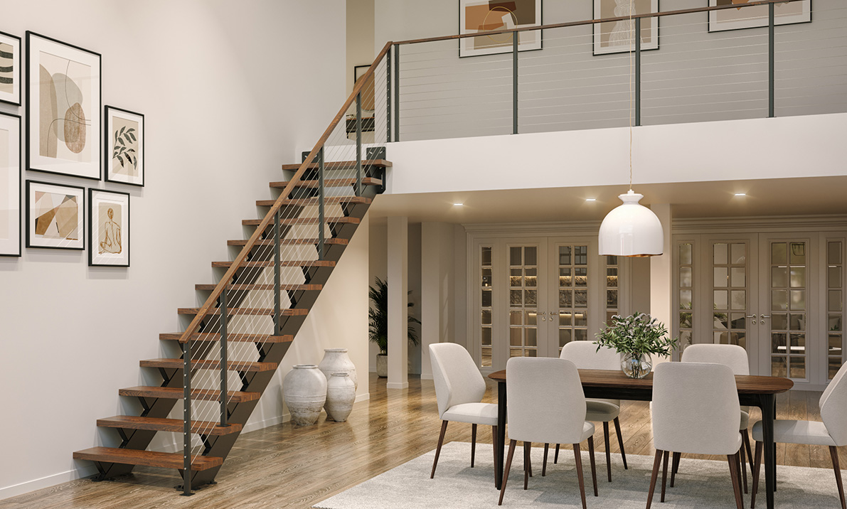 dual stringer floating stair design inspiration gallery